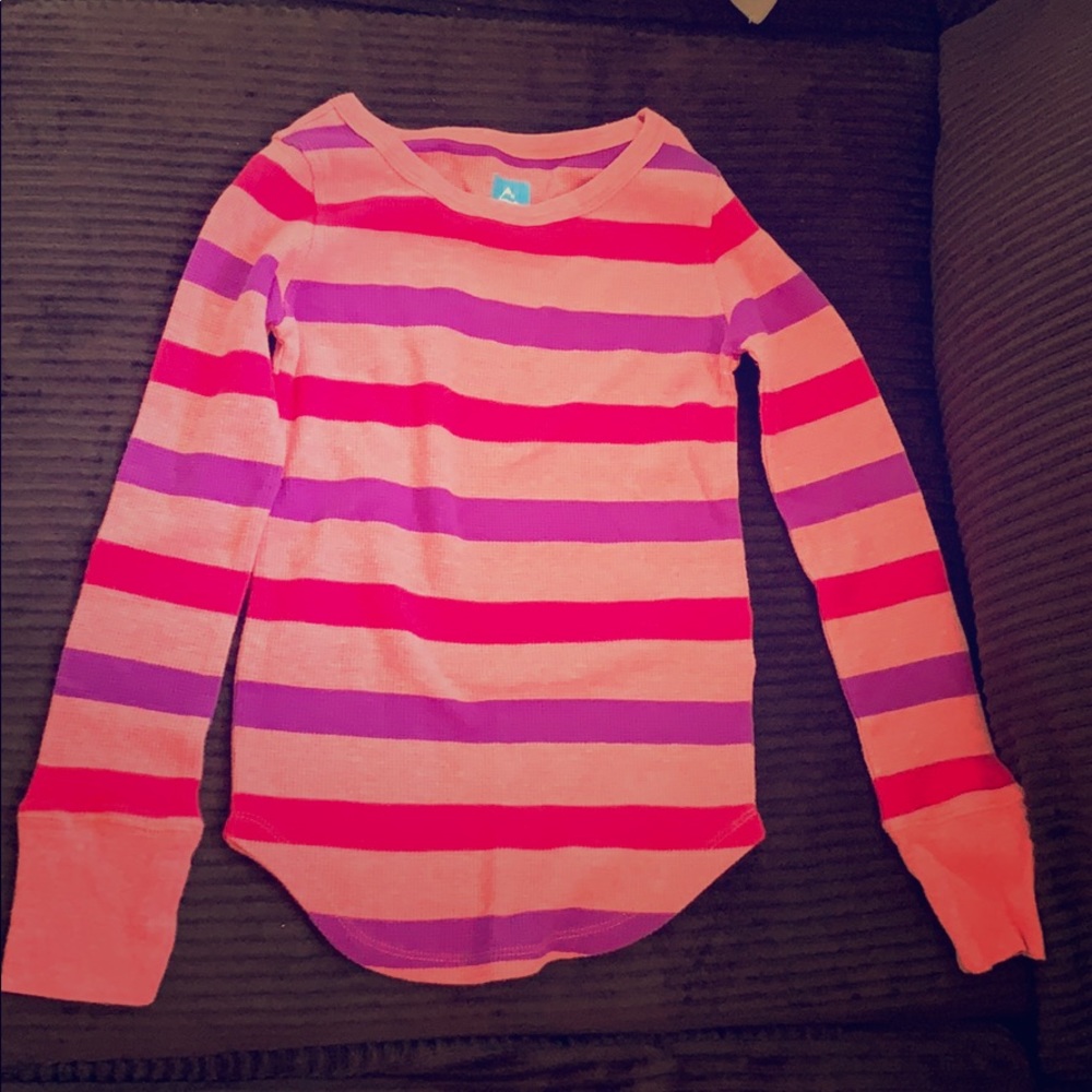 Girls Alpine Design Long-Sleeve Striped Thermal